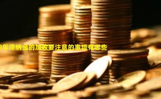 2022年滞纳金的加收要注意的事项有哪些