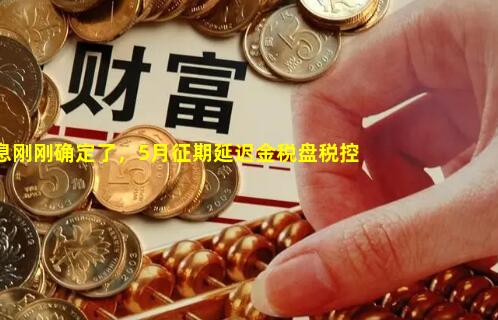 好消息刚刚确定了，5月征期延迟金税盘税控盘必须要这样操作